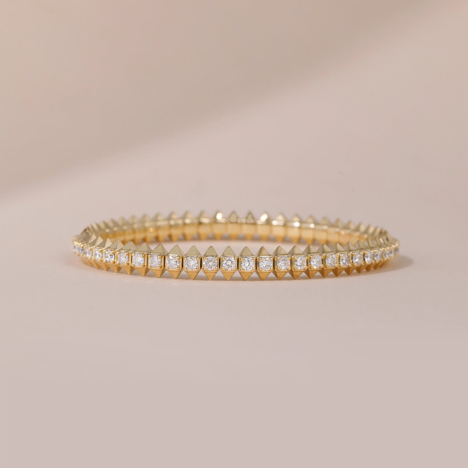 Simulated diamond tennis bracelet in sterling silver