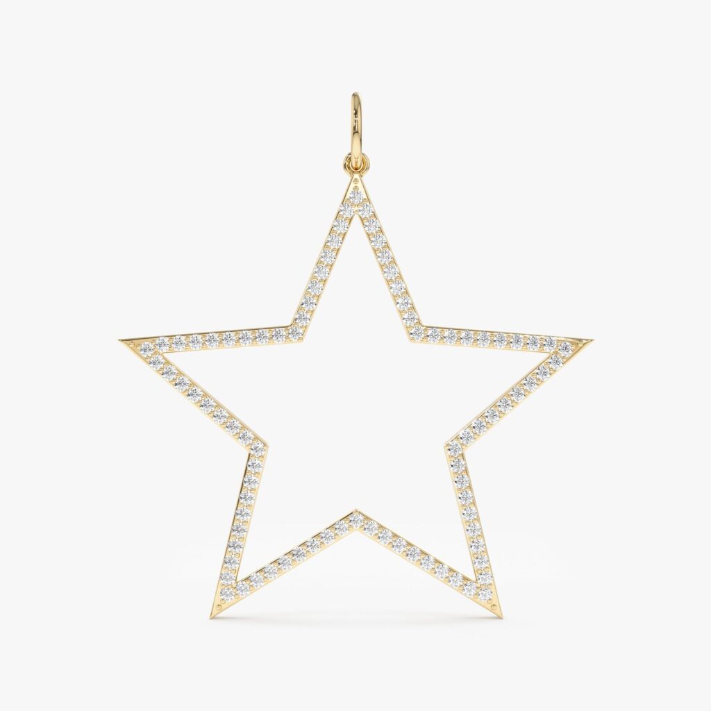Diamond Star Cutout Charm