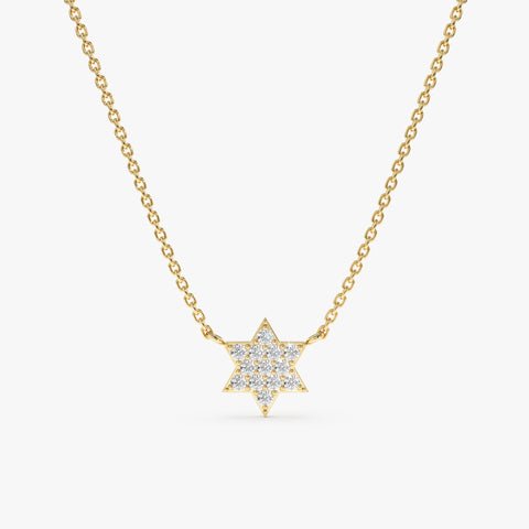 Diamond Star of David Necklace