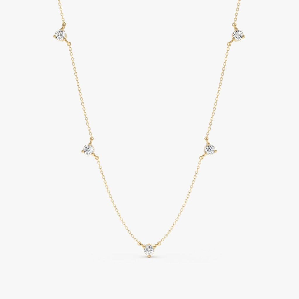 Diamond Station Necklace
