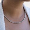 925 Sterling Silver necklace with thick gold plating and a polished finish