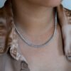 925 Sterling Silver Diamond Tennis Necklace - Image 5