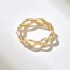 Infinity-inspired ring with 1.08mm band thickness and slim profile