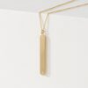 Diamond Vertical Tag Necklace - Image 5