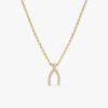 Diamond Wishbone Necklace