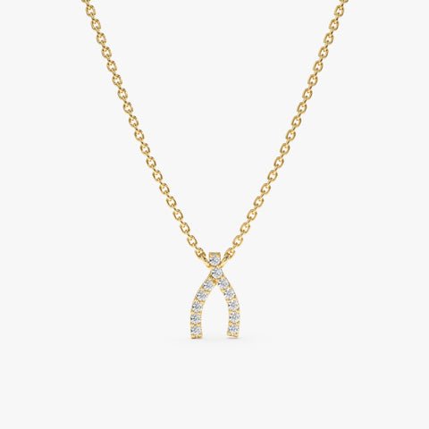 Diamond Wishbone Necklace
