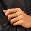 925 sterling silver ring with thick gold plating
