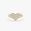 Diamonds Heart Signet Ring