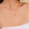 Diamonds & Turquoise Eye Necklace - Image 3
