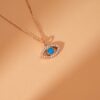 Diamonds & Turquoise Eye Necklace - Image 4