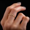 Distance Diamond sterling silver band with sleek modern design