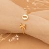 Double Initial Open Ring - Image 5