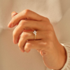 925 Sterling Silver Elegant Flower Promise Ring - Image 3