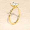 Engagement ring with a 4 carat CZ diamond and pave setting