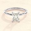 Sterling silver engagement ring with thick gold plating