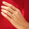 Engagement ring with 1.50 mm band width and thickness