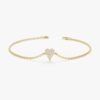 Elongated Diamond Heart Bracelet