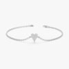 Elongated Diamond Heart Bracelet - Image 2