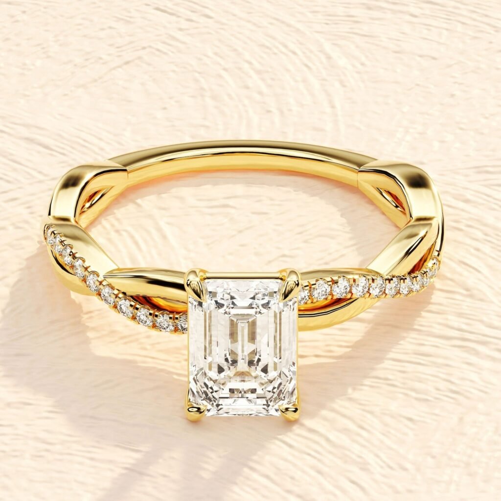 Emerald Cut Diamond 3ct Engagement Ring