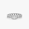 Emerald Cut Diamond Cuban Chain Ring - Image 2