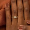 Emerald Cut Diamond Cuban Chain Ring - Image 5