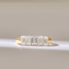 925 Sterling Silver Emerald Cut Diamond Wedding Ring - Image 2