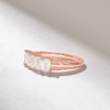 925 Sterling Silver Emerald Cut Diamond Wedding Ring - Image 4
