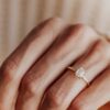925 Sterling Silver Emerald Cut Double Prong Diamond Solitaire Ring - Image 2