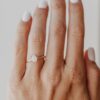 925 Sterling Silver Emerald Cut Double Prong Diamond Solitaire Ring - Image 7