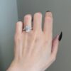 Emerald cut engagement ring featuring a premium CZ stone