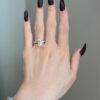 925 sterling silver engagement ring with thick gold plating