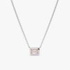Emerald Cut Rose Quartz Necklace - Image 2