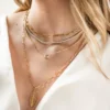 Emerald Cut Topaz Necklace With Cuban Chain - Image 2