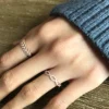 Braided ring featuring premium CZ diamonds in a pave setting