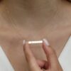 Engravable 925 Sterling Silver Plate Diamond Necklace - Image 2
