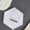 Engravable 925 Sterling Silver Plate Diamond Necklace - Image 4