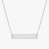 Engravable 925 Sterling Silver Plate Diamond Necklace - Image 5