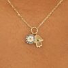 Evil Eye & Hamsa Charms Necklace - Image 6