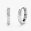 Flush Set Diamond Huggies - Image 2