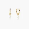 Frida Swarovski Pearl Drop Hoops