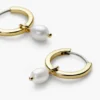 Frida Swarovski Pearl Drop Hoops - Image 2