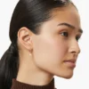 Frida Swarovski Pearl Drop Hoops - Image 3