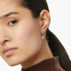 Frida Swarovski Pearl Drop Hoops - Image 5