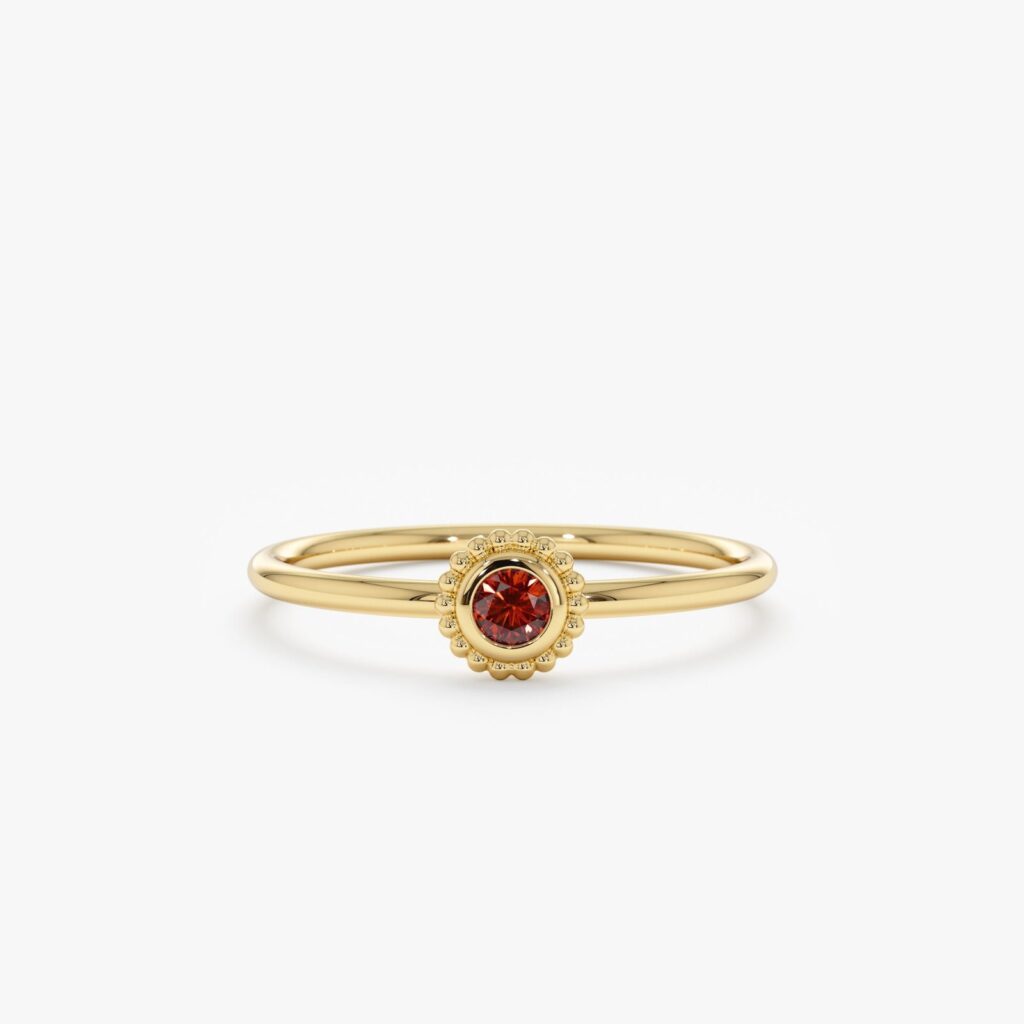Garnet Art Deco Ring