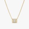 Geometric Baguette Diamond Necklace