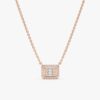 Geometric Baguette Diamond Necklace - Image 4