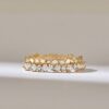 Full eternity ring with premium CZ diamonds and pave setting