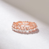 Distinctive geometric full eternity ring with continuous sparkle