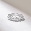Sterling silver wedding band measuring 4.80 mm wide