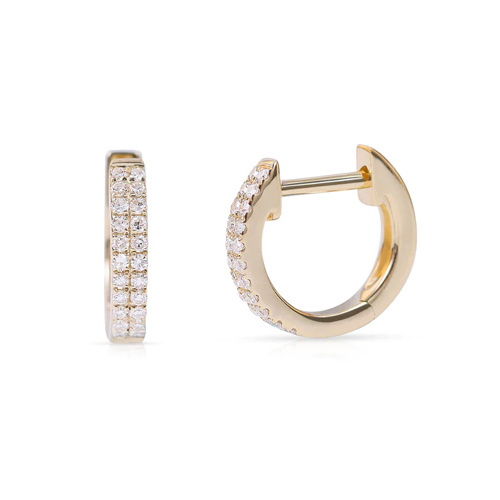 Gigi Double Row Diamond Huggies